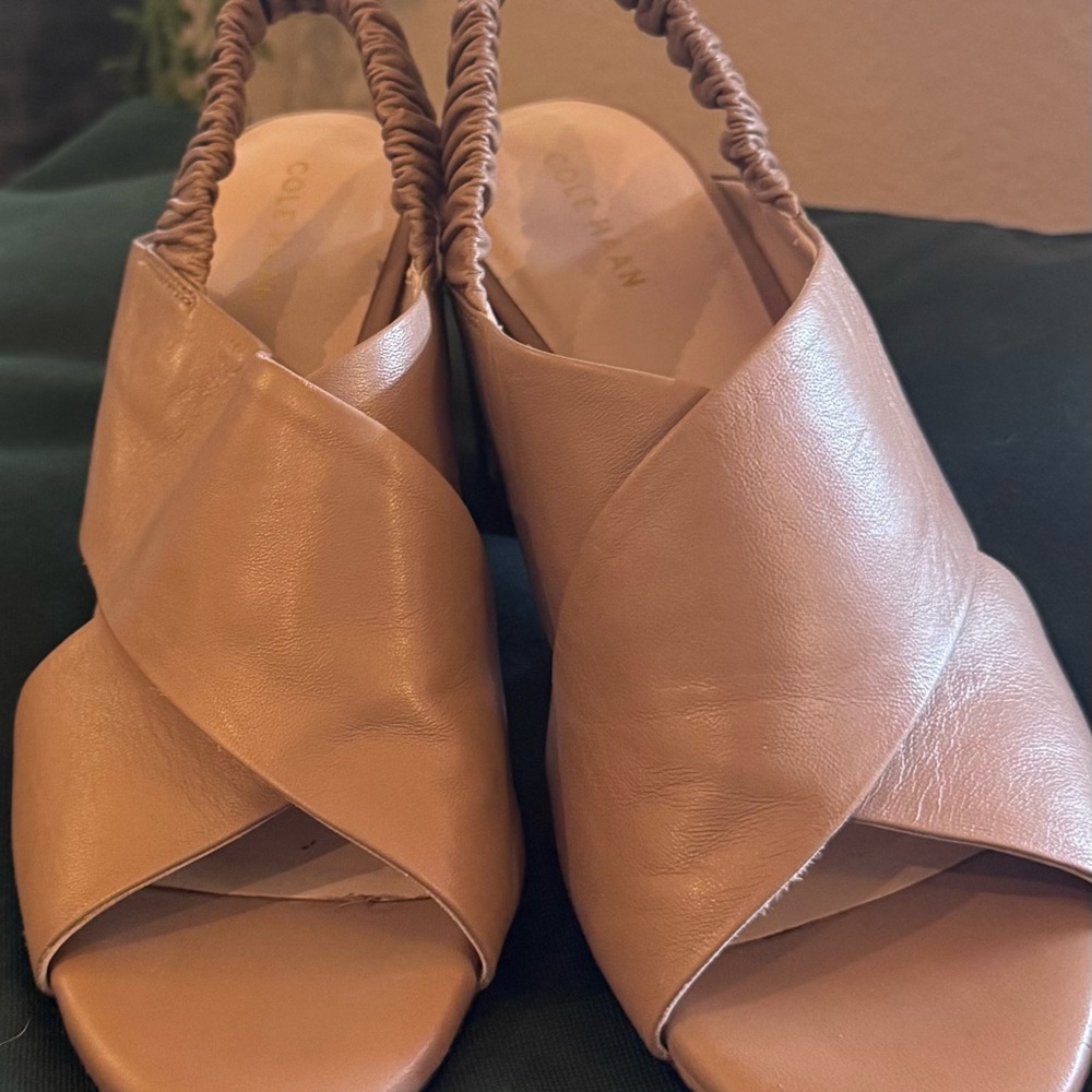 Cole Haan Women's Beige Leather Sandals